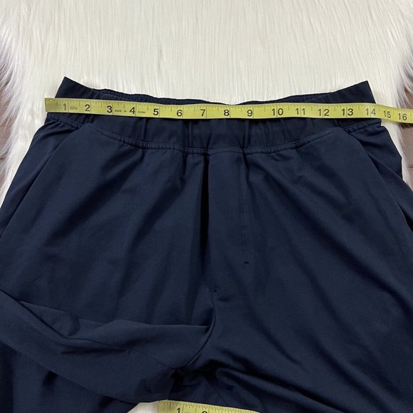 Lululemon Men's Size Medium Nautical Navy Blue‎ The Fundamental Shorts - Picture 3 of 9